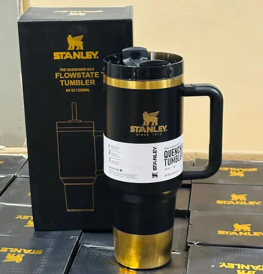 Stanley 40oz Quencher H2.0 Tumbler -Copper Black Gold Stay Hydrated in Style
