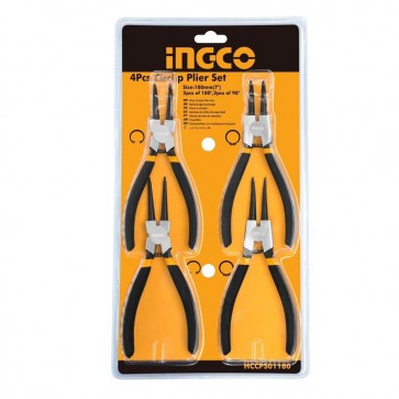 INGCO 4 Pcs Circlip Plier Set HCCPS01180