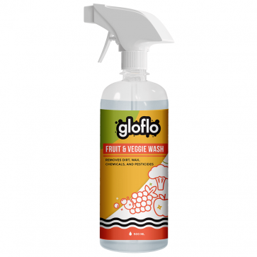Gloflo Fruit & Veggie Wash (Removes Dirt, Wax & Pesticides Spray Bottle - 500ml)