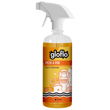 Gloflo Peek A Poo - Citrus (Toilet Freshener and Odor Eradicator Spray Bottle - 500ml)