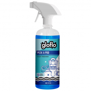 Gloflo Peek A Poo – Ocean Breeze (Toilet Freshener and Odor Eradicator Spray bottle - 500ml)