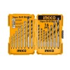 INGCO 16 Pcs Metal, Concrete & Wood Drill Bits Set AKD9165